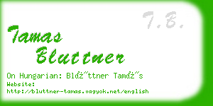 tamas bluttner business card